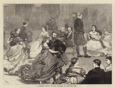 Un groupe de portraits au bal de la duchesse d